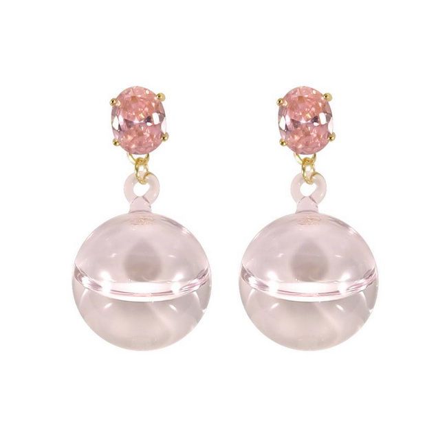 La Jewellery Rose quartz short earring