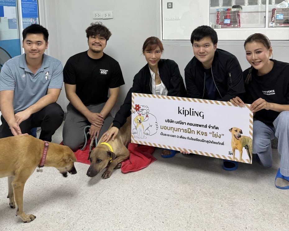Kipling Thailand มอบโอกาสชีวิตใหม่ให้ ‘เจ้าโย่ง-เจ้ามอม’ สุนัขฮีโร่ช่วยเหลือเหตุตึกถล่ม