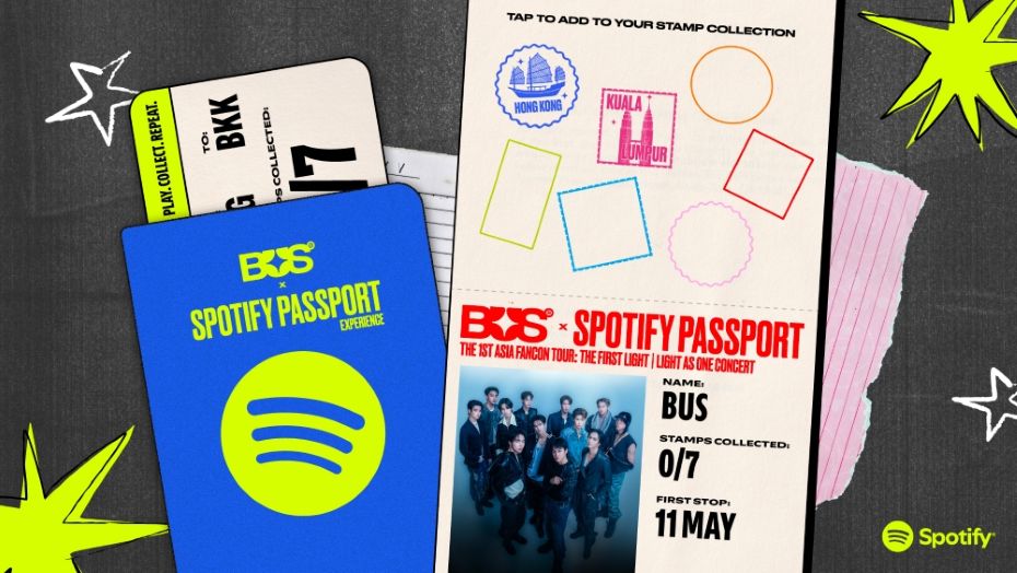 Spotify ฉลองเอเชียแฟนคอนของ BUS พร้อมมอบประสบการณ์พิเศษให้กับ BEUS ด้วยการสะสมแสตมป์ “BUS Passport Experience” บนแอป