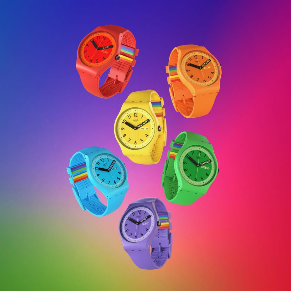 สีสันแห่งความภาคภูมิใจบนธงสีรุ้งสู่นาฬิกา Swatch Pride Collection 2023